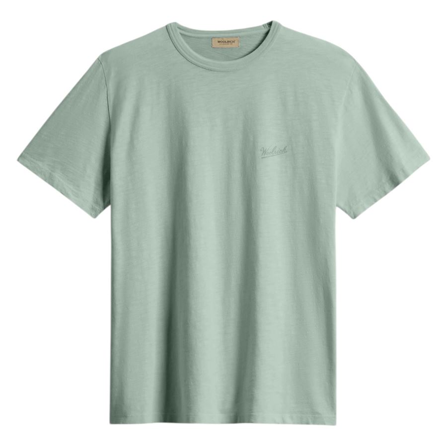 T-shirt maniche corte  in puro cotone fiammato da uomo Woolrich | CFWOTE01616642